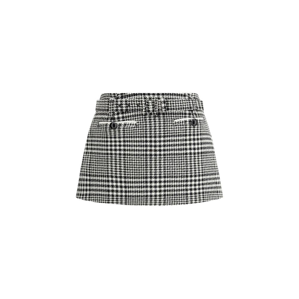 Self-Portrait Houndstooth wool Pants-skirt